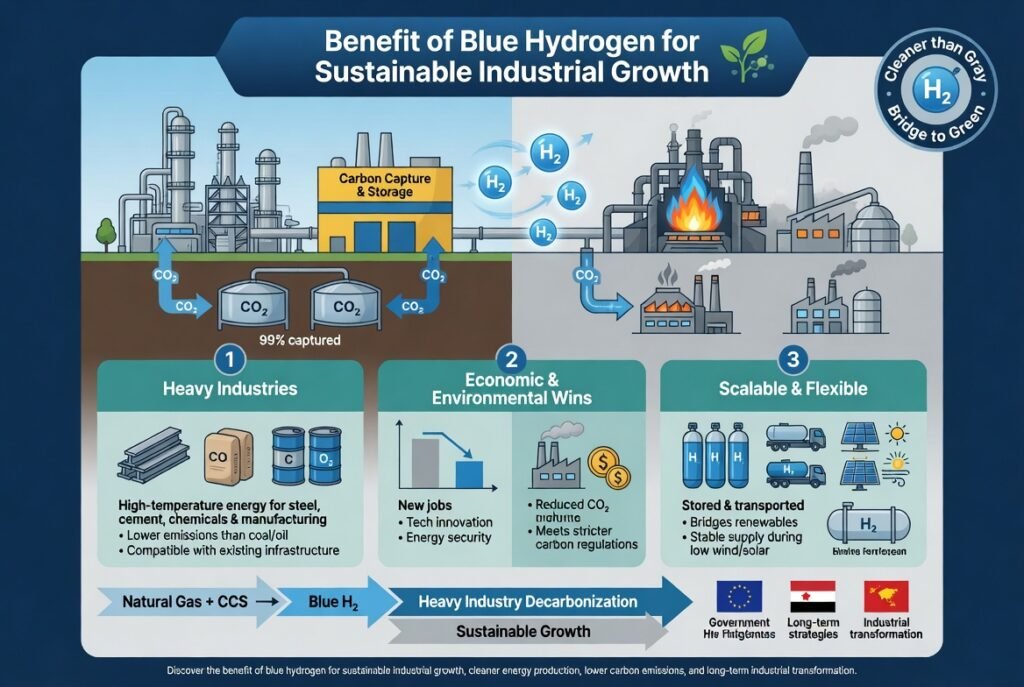 Benefits of Blue Hydrogen for Sustainable Industrial Growth Benefit of Blue Hydrogen for Sustainable Industrial Growth