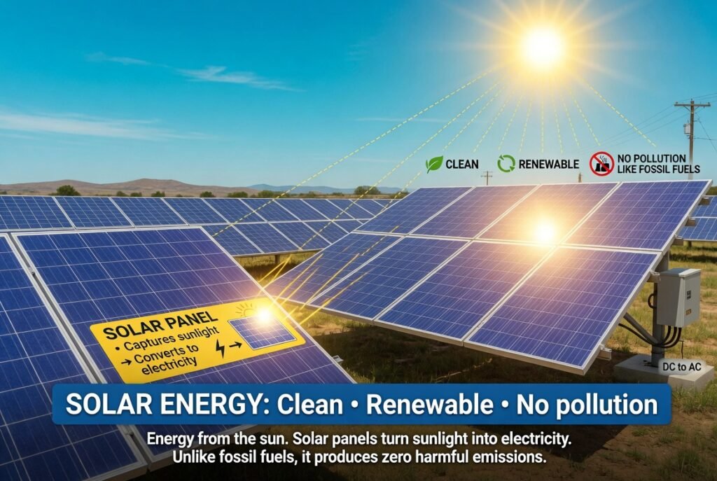 Solar energy is energy that comes from the sun
