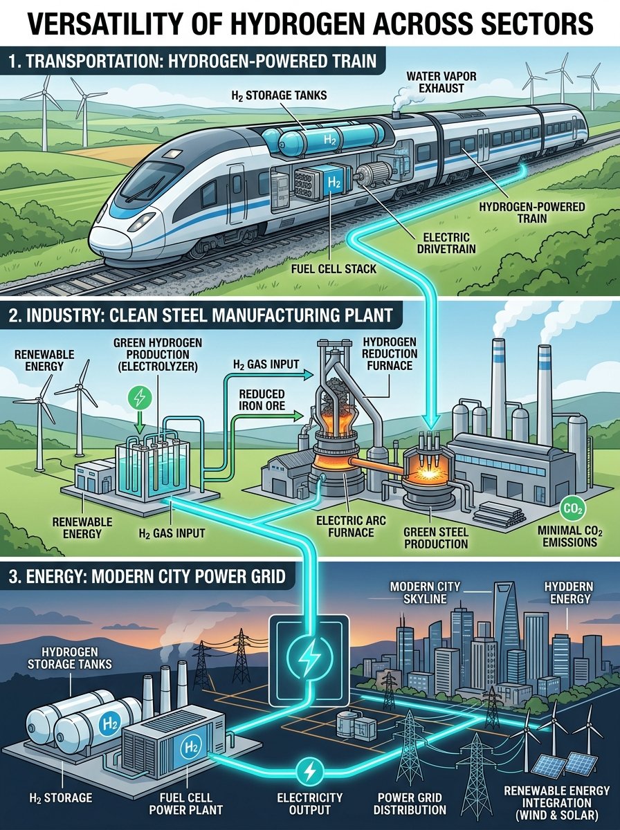hydrogen versatility across sectors
